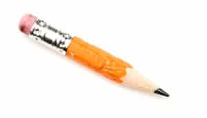 stubby chewed on pencil