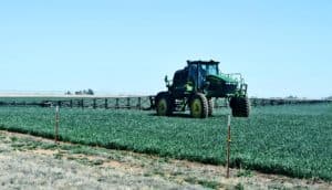 pesticide application on a farm