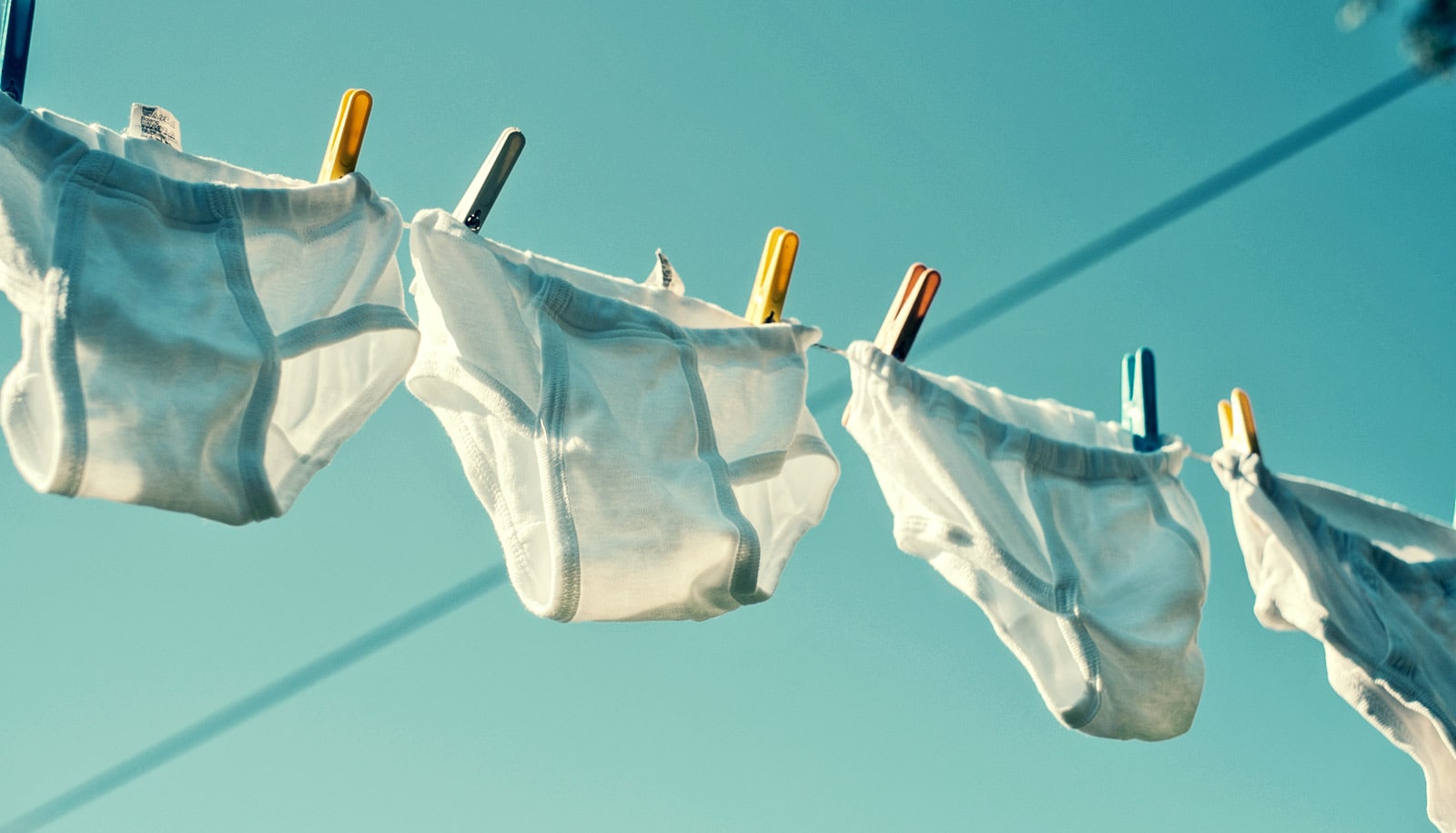 Research news from top universities. underwear on clothesline. 