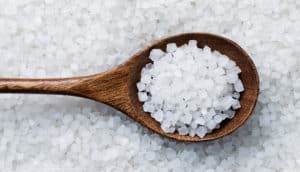 sea salt on a spoon