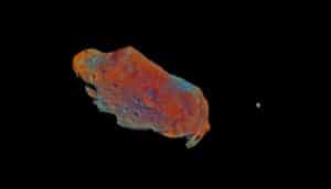 false color image of asteroid IDA