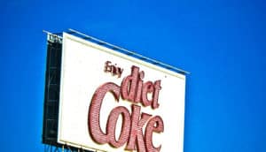 diet coke billboard (colon cancer concept)