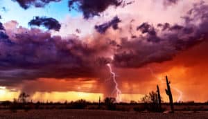 storm over the Sonoran Desert (monsoon concept)