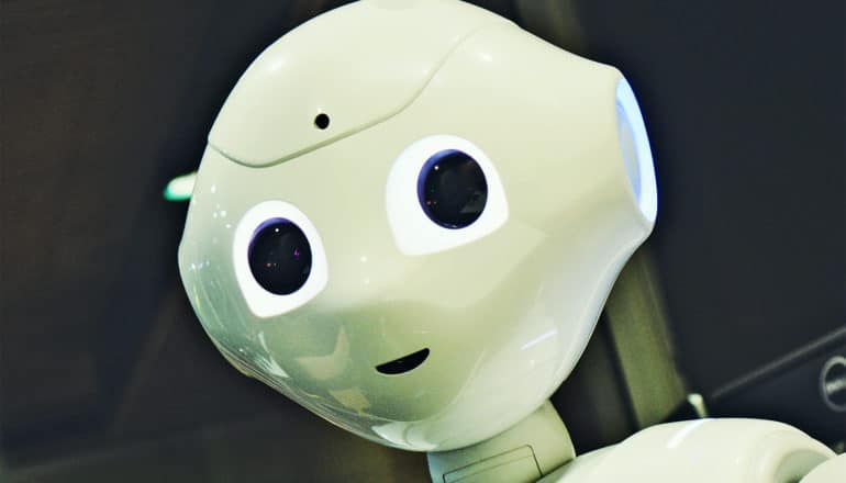 robot smiling (robots concept)
