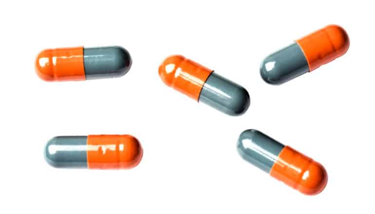 orange and gray capsules