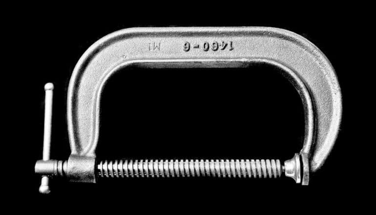 metal G-clamp