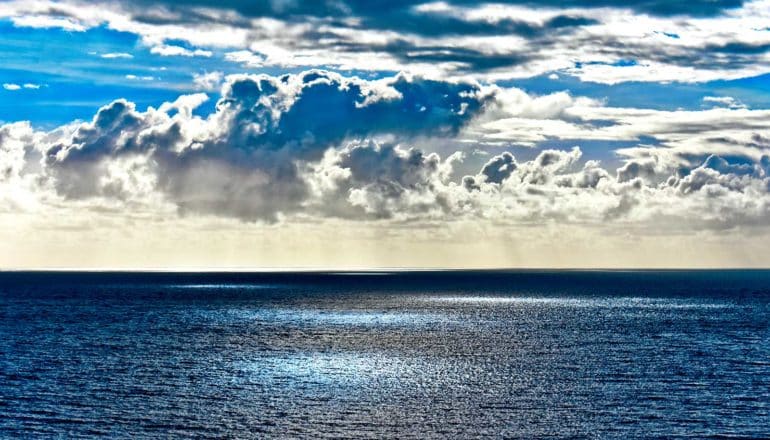 Clouds over the ocean