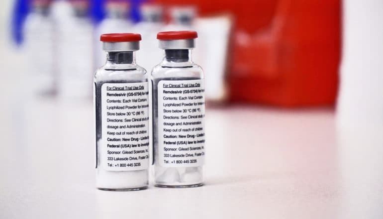 two vials of the drug remdesivir