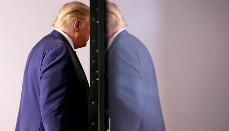 Trump and his reflection