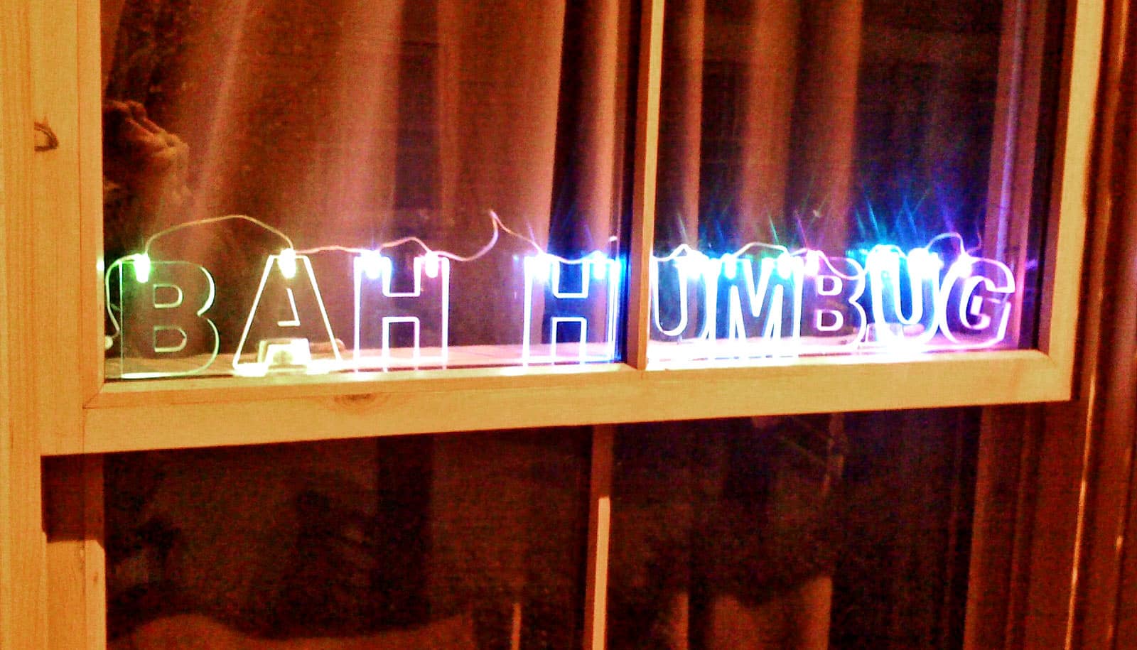 bah humbug light up sign