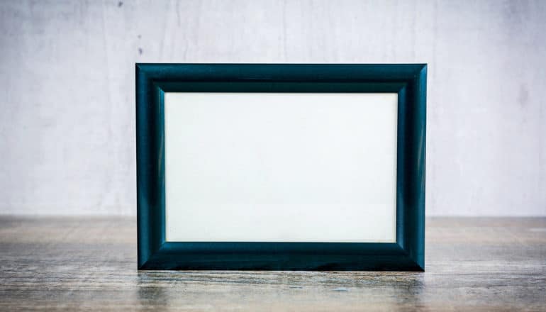 empty picture frame