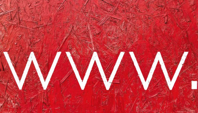 Red plywood has "WWW" written on it in white