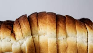 close-up of sliced white bread