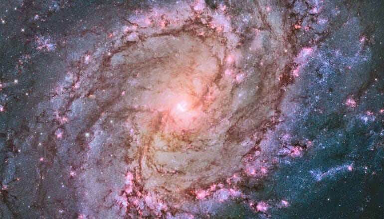 A shot of the M83 spiral galaxy.